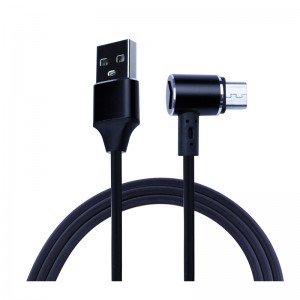 KPS-9221CB Pletený kabel USB typu ušní zástrčka typu 90 stupňů